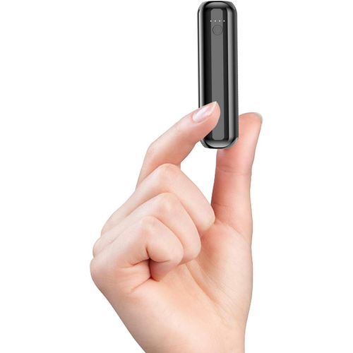 Ayu-Mini Batterie Externe 5000mah Ultra Compacte Power Bank De 2.4a Charge Rapide,Batterie De Secours Chargeur Portable Universel Pour Iphone14 13 12 11 X 7 8 Ipad Huawei Samsung (Noir)