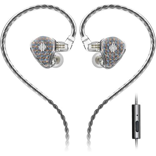 AYU-MS1-Galaxy IEM couteurs Intra-Auriculaires, Ecouteur Filaire, Haute Performance, Double Circuit Magntique Dynamique, Cble  2 Broches dtachables 0,78 mm, Prise 3,5 mm, avec Micro