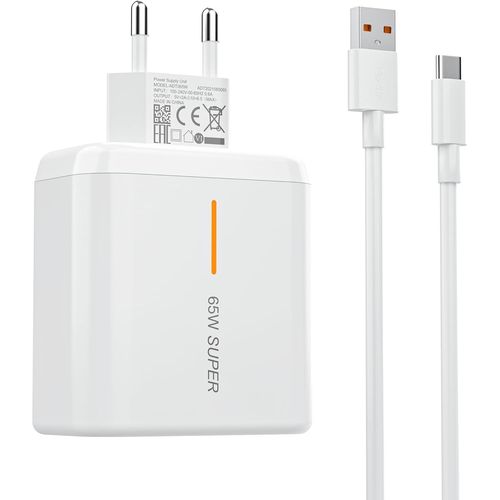 Ayu-Oppo Chargeur Rapide 65w Avec 2m De Cble Usb C Pour Oppo Reno8 T Find N2 Flip X5 Pro X5 Lite X3 Neo X3 Pro Reno7 Pro 6 Pro A54 A54 A57 Oneplus 11 10t Nord 2t