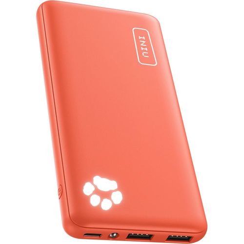 Ayu-Power Bank 10 000 Mah Haute Vitesse, Chargeur Portable [Entre Et Sortie Usb C] Batterie Triple 3a Compatible Avec Iphone 14 13 12 11 X Pro Max, Samsung S22 S21, Google Pixel [Orange]