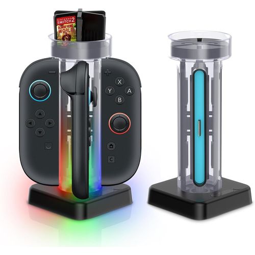 Ayu-Station De Charge Pour Contrleur Compatible Avec Ns Switch 2, Joy Con Station De Charge Avec Lanterne  cran Led, Support De Chargeur Pour Switch 2