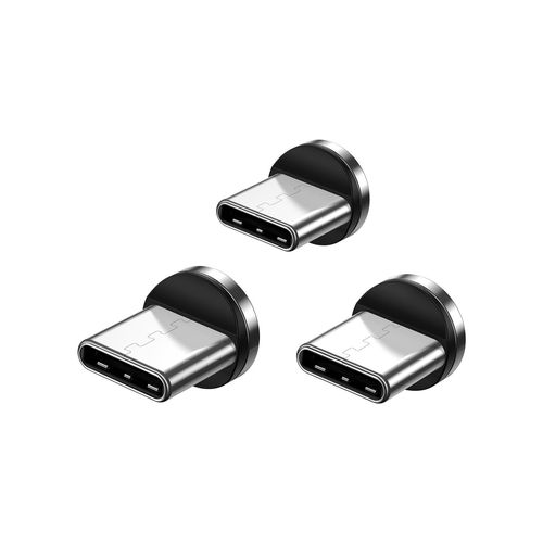 AYU-USB C Connecteur, Connecteur magntique Multi-Adaptateur pour KL-360 cable de Charge magntique, Compatible avec Type C (Lot de 3, pour Prise Type C) Seulement magntique 3 en 1