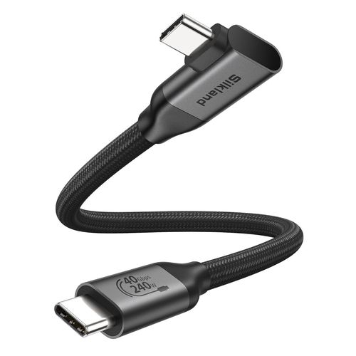 AYU-USB4 avec Cble Thunderbolt 4 30CM, 40Gbps Donnes, 8K@60Hz HDR Video, PD3.1 240W 48V/5A Charge Rapide, Cble USB C Coud pour iPhone 16/15, PSSD, Dock, Android Auto, MacBook, iPad