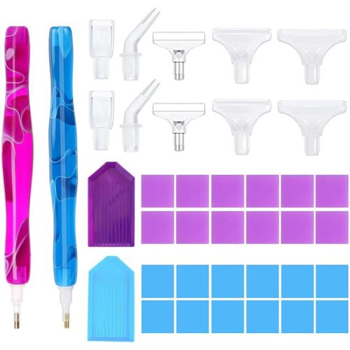 Ayuhr-38 Pices Diy 5d Diamant Schilderen Pennen Set Accessoires Et Outils De Peinture Stylo De Forage  Pointe De Rsine, 5 Styles, 5d Drill Pen Ttes De Rechange Pour Peinture Diamant, Bricolage