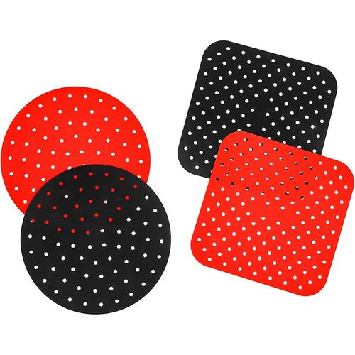 AYUHR-Ensemble de tapis rutilisables en silicone anti-adhsif FDA de haute qualit pour friteuse  air - rsistant  la chaleur