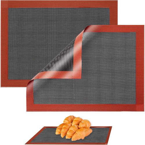 AYUHR-Lot de 2 tapis de cuisson en silicone rutilisables - 40 x 30 cm