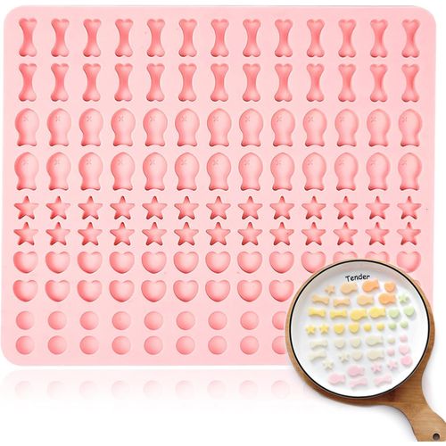 AYUHR-Moule  Hemisphere en Silicone Tapis de Cuisson Silicone pour Biscuits pour Chiens 130 Grilles avec 5 Motifs Moule pour Friandises Chien Adapt  la Cuisson de Collations pour Chiens et Chats