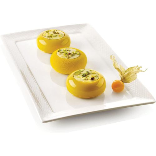Ayuhr-| Moule En Silicone Pour Mini Dot Monoportions, Antiadhsif, 6 Monoportions, Lot De 1 Moule  Gteau, Design 3d,  70 H 30 Mm, Volume 540 Ml, Made In Italy, Gris Clair