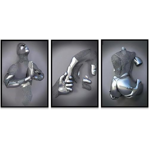 Ayuhr-Poster De Peinture Sur Toile D'art Moderne En Mtal - Effet Sculpture 3d - Pour Amoureux Romantiques - Sans Cadre - Style 6, 30 X 40 Cm X 3 Cm