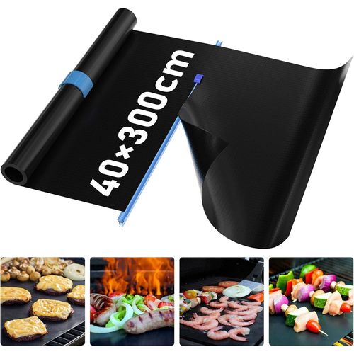 AYUHR-Tapis de Cuisson Barbecue,Tapis Barbecue Set,Tapis Barbecue,BBQ Mat Antiadhsif,Non Stick Four en Tflon Tapis de Cuisson,Rutilisable,Nettoyage Facile et Anti-adhrent,Peut tre coup (40 * 30