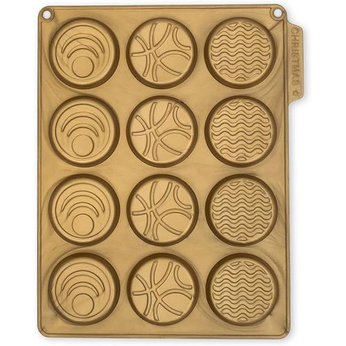 Ayuhr-\U2022 Moule Silicone Mendiants Chocolat Dcors \U2022 100% Alimentaire \U2022 Sans Bpa \U2022 Anti-Adhsif \U2022 12 Cavits Design Graphique \U2022 Four, Frigo, Conglateur \U2022 Tempratur