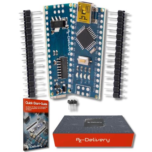 AZ-Nano V3-Board Mini Carte USB ATmega328 5V 16MHz CH340 Micro contrleur ATmega328P,CH340G remplace FT232RL y Compris E-Book
