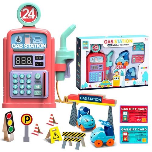 B Rose - Jouet De Station-Service Pour Enfants, Simulation D'auto-Assistance, Jouets De Maison De Jeu Pour Enfants, Petit Garon