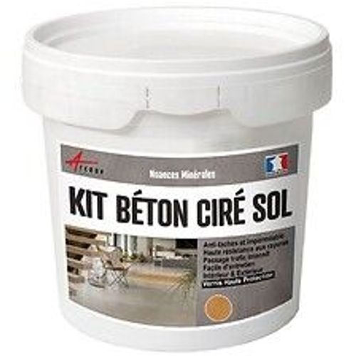 B?Ton Cir? Sol En Kit - Primaire Et Vernis De Finition Inclus - 2 M? (En 2 Couches) Cedrat Jaune - Arcane Industries