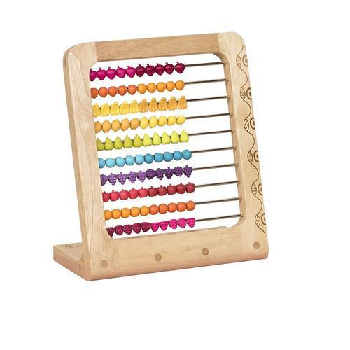 B Toys By Battat B Wooden Abacus Kids Classic Math With 100 Beads Educational Toy For Addition And Subtraction Numbers Counting 18 Months Two-Ty Fruity Bx1473z Multicolore