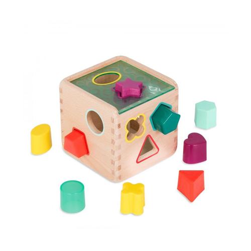 B Toys By Battat- Wonder Cube Jouet De Tri En Bois Pour Tout-Petits Bx1763z