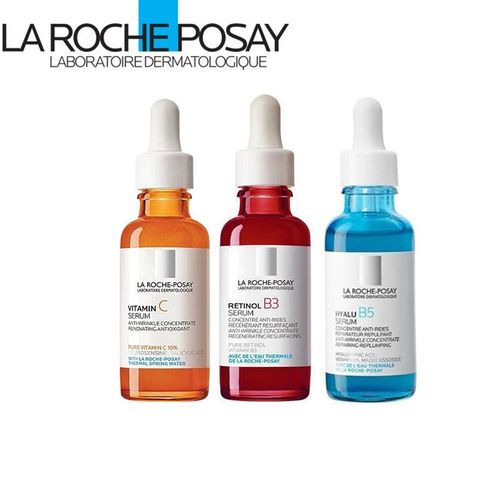 B5 B3 Vc10 - Srum Anti-ge  La Vitamine C10, B5 Rtinol V1.Pure, Anti-ge, Lignes Fines, Blanchissant Et claircissant, Essence Qualifie Ale, La Roche Posay Hyalu, 3 Pices Par Paquet