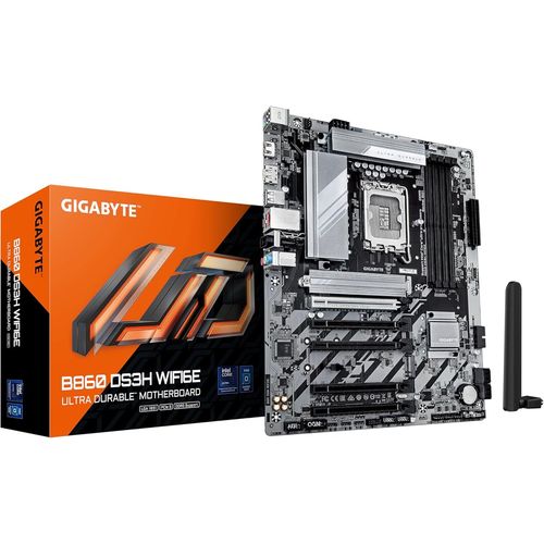 B860 Ds3H Wifi6E Carte Mre-Processeurs Intel Core Ultra,Vrm 8+1+2+2 Phases,Jusqu' 9066Mhz Ddr5,1Xpcie 5.0 + 1Xpcie 4.0 M.2,Lan 2,5 Gbe,Wifi 6E,Usb 3.2 Gen 2X2