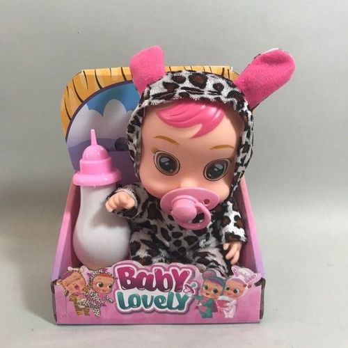 Baby Lovely Poupee Qui Pleure Poupon Bebe Interactif Leopard Rakuten