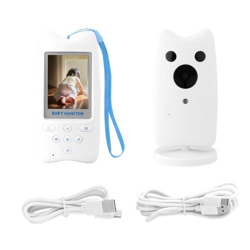 Babyphone Numerique Sans Fil 2,4 Pouces Avec Vision Nocturne, Audio Et Camera Led