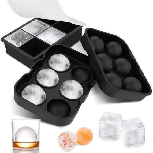 Bac  Glaons Silicone, Gros Glaon Avec Couvercle, Set De 2 Bacs  Dmoulage Facile Glaons, Ice Cubes Tray, Moules Cubes Sans Bpa