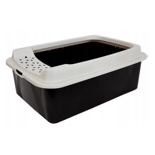 Bac  Litire Noir - Rotho - 57.1 X 39.2 X 20.9 Cm - Polypropylne Recycl Et Recyclable - Chat