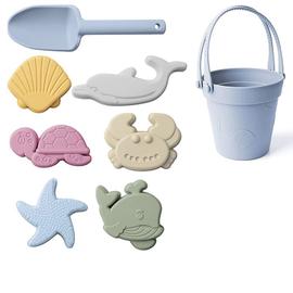 Bac à sable en Silicone souple pour enfants,jouets de plage,moule,jeu de  plage,outils de natation - Type Light Blue