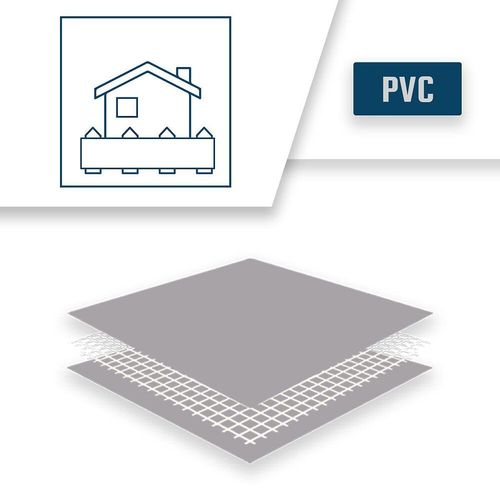 Bche Brise Vue 680 G/M - 2 X 3 M - Baches Grise - Brise Vent - Pare Vue - Brise Vue Pvc