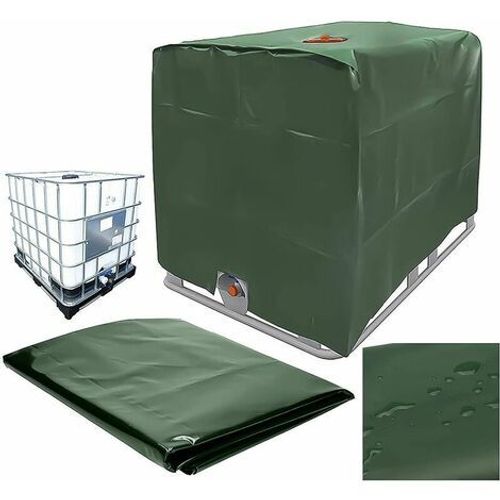 Bche De Rservoir D'eau, Bche Couverture Rservoir Ibc Pour Cuve 1000l, Capt De Protection Container Citerne Eau, Anti-Poussire Anti-Uv Anti-Pluie, 120x100x116cm (Vert)