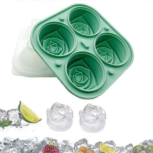 Bacs  Glaons 3d En Forme De Roses, Moules  Glaons Rutilisables Pour Whisky, Cocktails Et Jus De Fruits