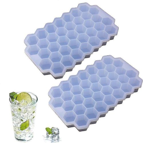 Bacs  Glaons De Qualit Suprieure, Moules  Glaons En Silicone Avec Couvercle Hermtique, 74 Bacs  Glaons, Rutilisables Et Srs, Moules Hexagonaux
