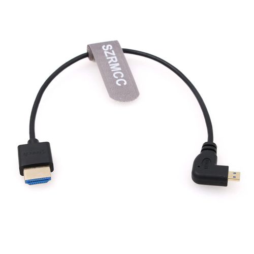 BAERTMY-8K 2.1 Cble Micro Hdmi  Angle Gauche Vers Hdmi Haute Vitesse Pour Go-Pro Hero 3/4, Canon Eos M5, Sony A6000, A7Iii, Rx10, Nikon B500, Z6, Raspberry Pi 4, Moniteur Atomos Ninja 2