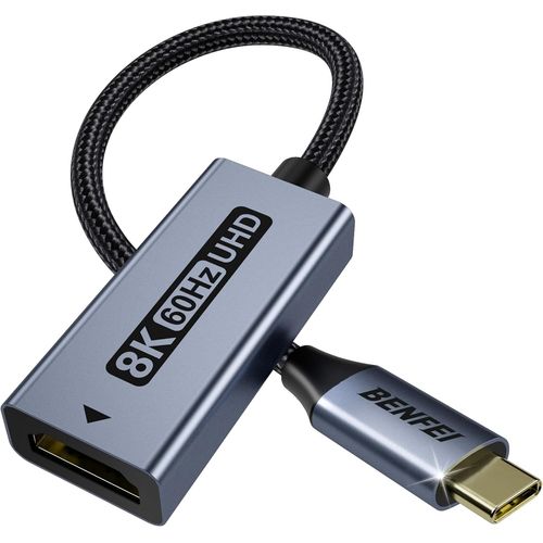 BAERTMY-Adaptateur Usb C Vers Hdmi 2.1 (8K@60Hz, 4K@240Hz, Coque Aluminium, Tresse Nylon) Compatible Avec Iphone 15/16 Pro/Max, Macbook Pro/Air 2023, Ipad Pro, Surface Book 2 Lire La Suite