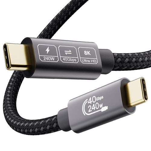 BAERTMY-Cble Usb4 Avec Cble Thunderbolt 4 3M,40Gbps Cble De Donnes,240W 48V/5A,8K@60Hz 4K@144Hz Cable Thunderbolt 3 Pour Iphone16,Iphone15,Macbook,Galaxy S24, Display Usb C,Ipad,Switch,Vr
