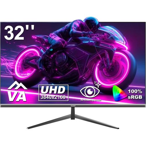 BAERTMY-Moniteur Pc 32 Pouces Uhd 4K 60Hz, cran D'Ordinateur Ultra Clair (38402160P) Avec Freesync, Hdmi, Displayport, Angle De Vision De 178, Supporte Vesa100*100MmFerreux