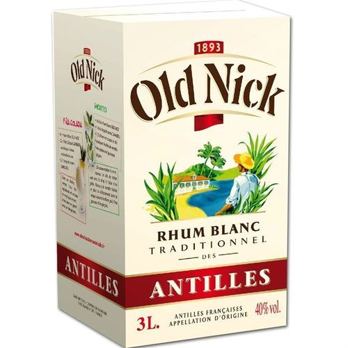 Bag In Box De Rhum Blanc Old Nick 40% 300cl