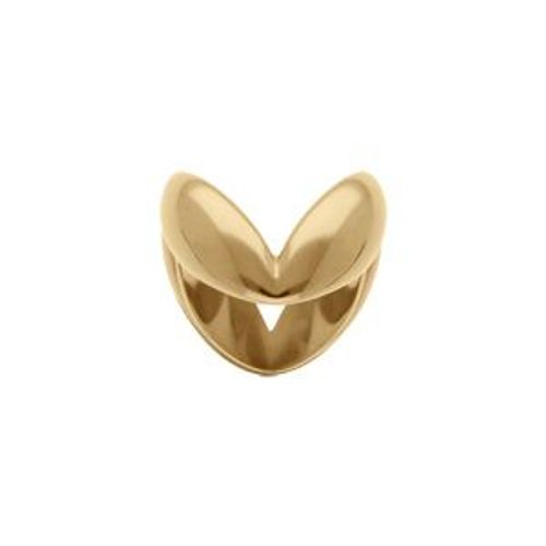 Bague Acier Dor Forme V