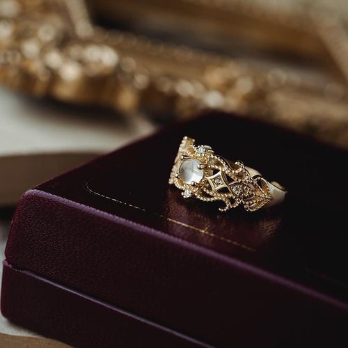 Bague Ajustable, Design Original Fait  La Main, Cristal Blanc, Argent Incrust, Ouverture lgante, Charme Rtro, Marque De Bijoux Pour Femmes