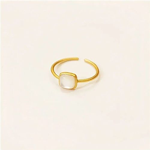 Bague Ajustable Pour Femmes, Design Original, Argent Incrust, mail, Porcelaine Rouge, Carr, Ouverture, Rtro, Simple, Haut De Gamme, Bijoux Pour Femmes