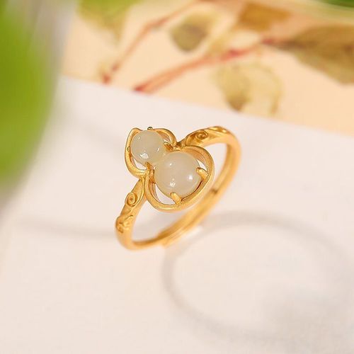 Bague Ajustable Style Chinois En Argent 925 Jade Hetian Naturel Incrust Pour Femmes, Bijoux Fins  La Mode, Breloque, Cadeaux Pour Femmes, K0070