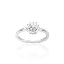 Bague ANTOINETTE CLEOR en Or 375 1000 Blanc et Diamant Blanc Rakuten