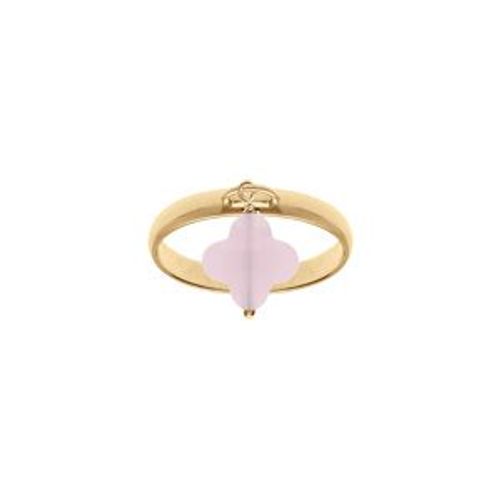 Bague Argent Dor Avec Trfle En Verre Facett Rose