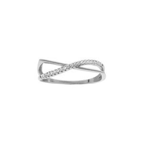 Bague Argent Rhodi Oxyde Centrale Bleu Contour Perle Blanche Imitation