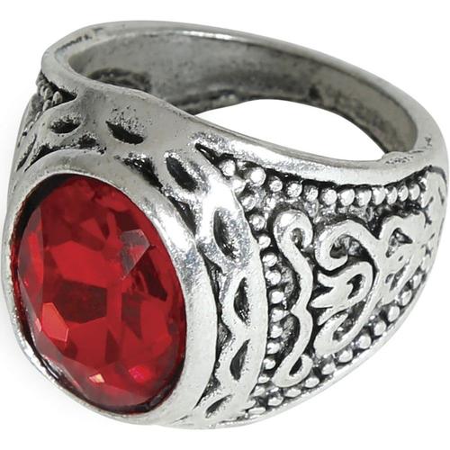 Bague Chevalire Fantaisie Rubis Rouge Adulte