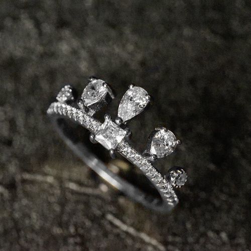 Bague Crative En Diamant Avec Ouverture Rglable Pour Femme, Nouvelle Collection De Bijoux En Argent, Couronne Lumineuse De Luxe, Breloque Noble