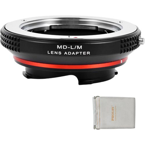 Bague d'adaptation Mise au Point Manuelle avec 6-Bit Coding Compatible avec objectifs Minolta Rokkor MD/MC/SR-Mount et Appareil Photo Leica M-Mount, MD vers Leica M