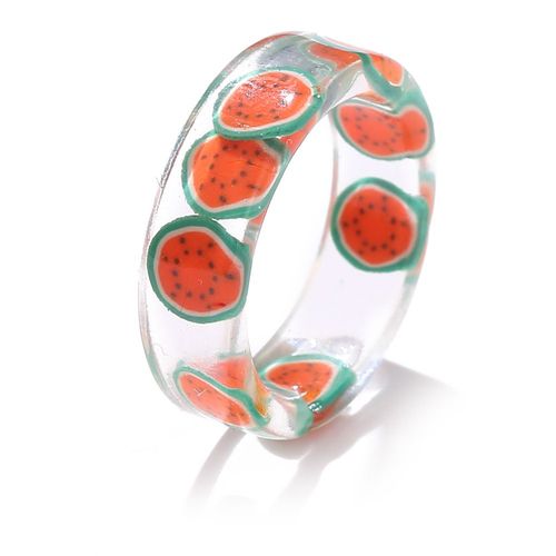 Bague De Fruits En Rsine Colore Douce Pour Femmes, Cercle Gomtrique, Bague De Citron Harvey, Accessoires De Bijoux De Mariage De Fte, Nouvelle Mode