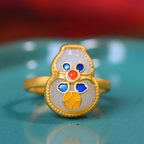 Bague De Gourde En Argent Sterling Pour Femmes, Rtro, Cour Classique De Style Chinois, Index En Jade Hetian, Bague D'ouverture Rglable