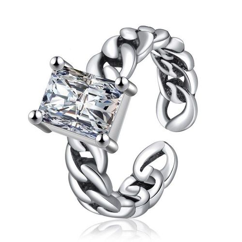 Bague De Mariage En Cristal Zircon Noir Et Blanc Pour Femmes, Anneau Ouvert, Cratif, Rtro, Gomtrique, Torsad, Cadeau, Bijoux  La Mode