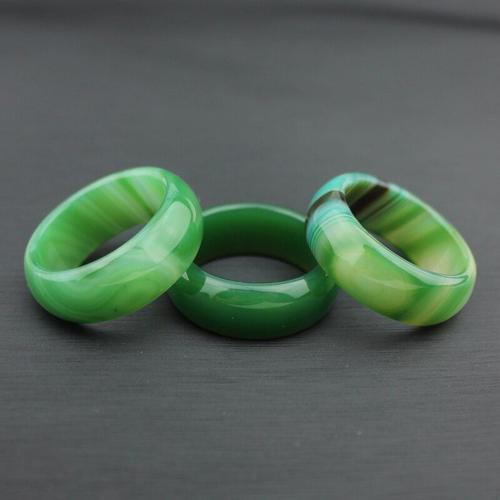 Bague En Agate Verte Avec Texture Pour Hommes, Anneau En Jade Vert Fait  La Main, Bijoux En Pierre Naturelle 1